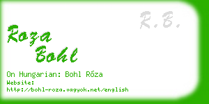 roza bohl business card