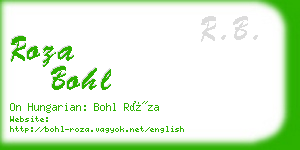 roza bohl business card